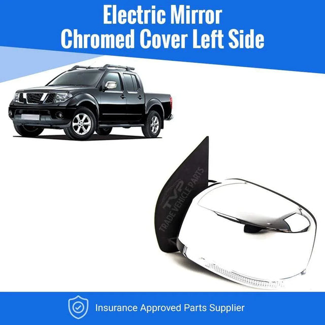 Fits Nissan Navara 2005-2015 Door Wing Mirror Electric Chromed Cover Left N/S - image 2