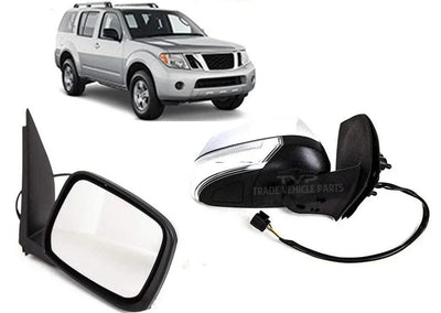 Fits Nissan Pathfinder 2007-2014 Door Wing Mirror Electric With Indicator Chrome Cover Right - tradevehicleparts.co.uk