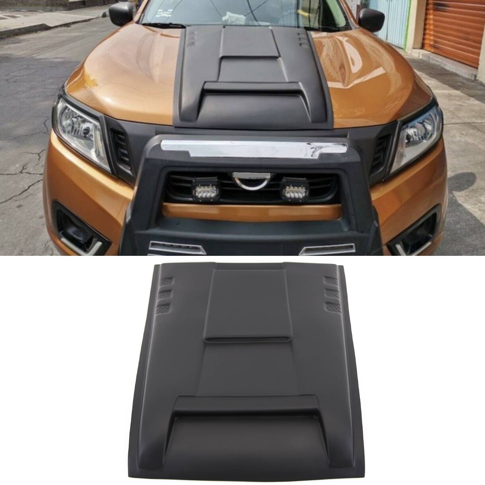 DS5076 For Nissan Navara NP300 2016- Bonnet Scoop Vent Hood Cover Black