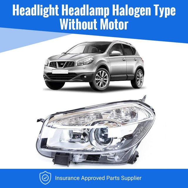 Fits Nissan Qashqai 2010-2013 Headlight Headlamp Halogen Type Left Side - image 2