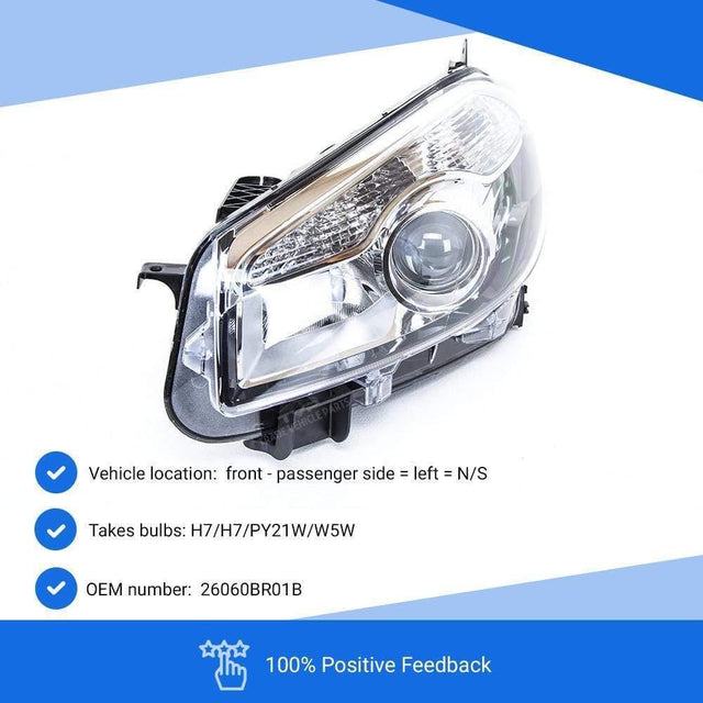 Fits Nissan Qashqai +2 2010-2013 Headlight Headlamp Halogen Type Left Side - image 3