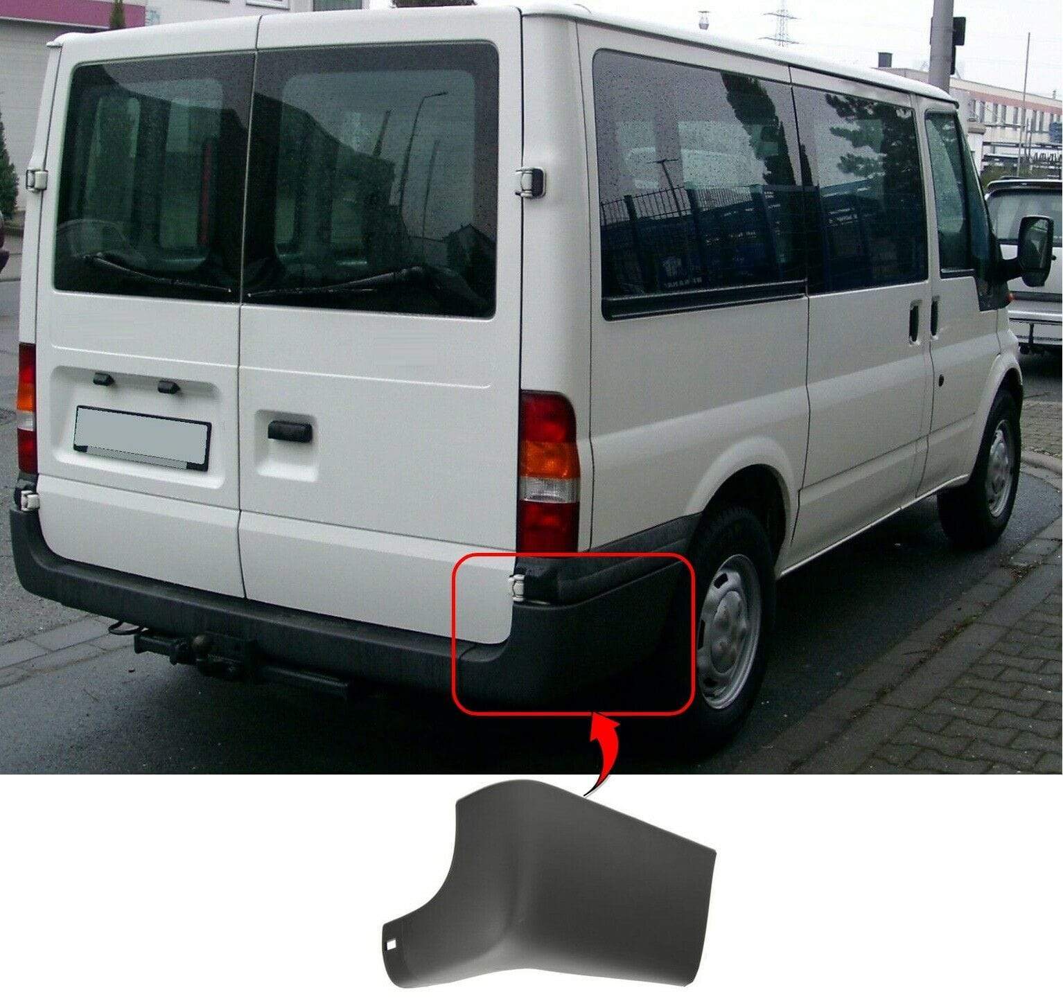 FD1061 Ford Transit Mk6 2000-2006 Rear Bumper Corner Cap Driver Side Not Lwb Models