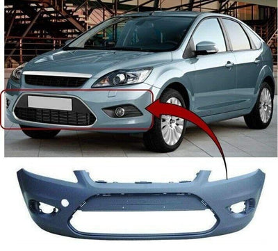 Fits Ford Focus 2008-2012 Front Bumper Primed No Pdc Or Washer Holes - tradevehicleparts.co.uk