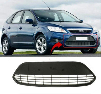 Fits Ford Focus 2008-2011 Front Bumper Main Centre Grille With Black Frame - tradevehicleparts.co.uk