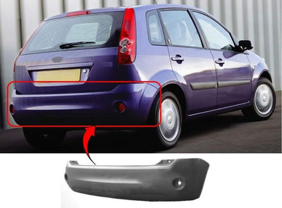 Fits Ford Fiesta 2006-2008 Rear Bumper Primed No Pdc Holes - tradevehicleparts.co.uk