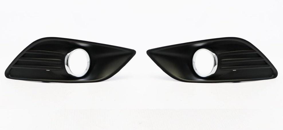 FD3008 Ford Focus 2008-2012 Front Bumper Fog Grille Chrome Pair Left & Right With Hole