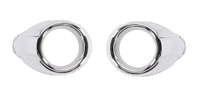 Fits Ford Focus 2012- Front Bumper Fog Grille Surround Chrome Pair Left & Right - image 2