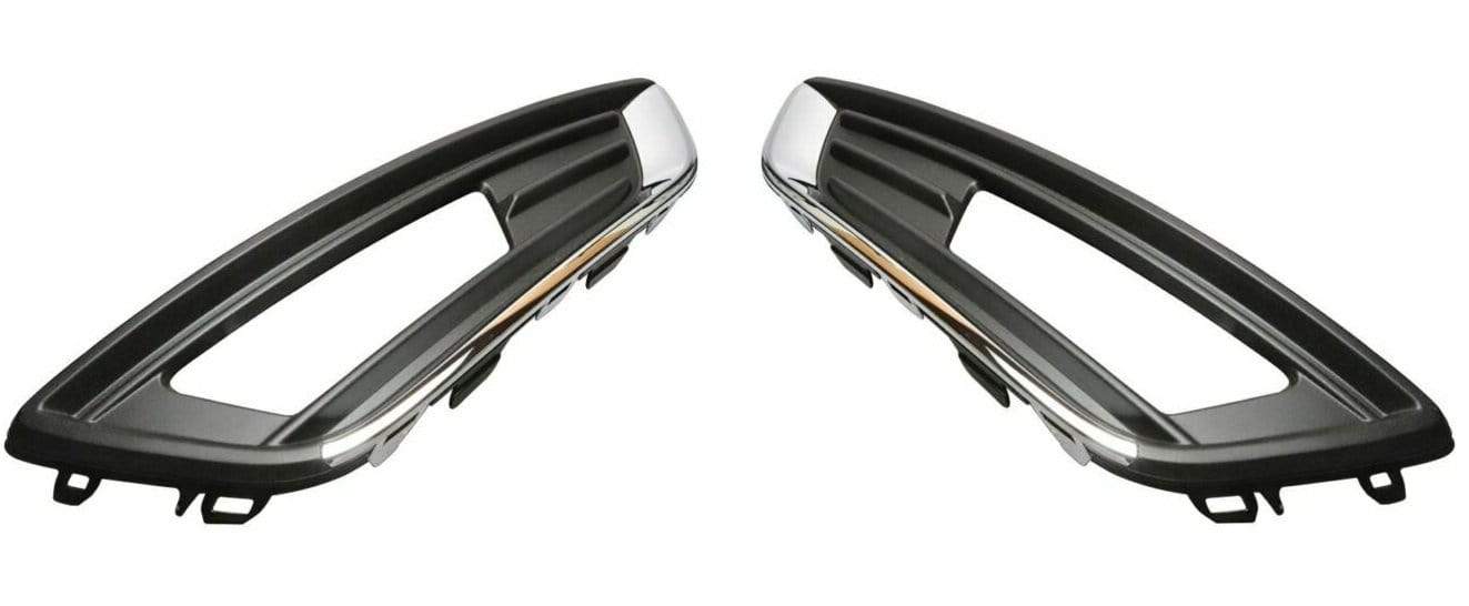 FD3014 Ford Focus 2014- Front Bumper Fog Grille With Chrome Moulding Pair Left & Right
