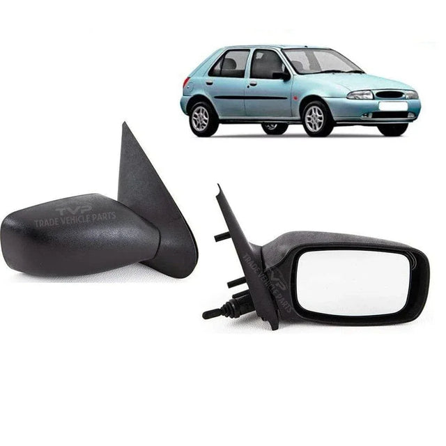 Fits Ford Fiesta 1996-2002 Door Wing Mirror Manual Black Driver Side - image 2
