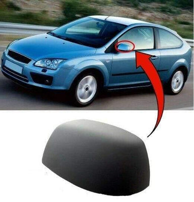 Fits Ford Focus 2005-2007 Door Wing Mirror Cover Primed Passenger Side - tradevehicleparts.co.uk