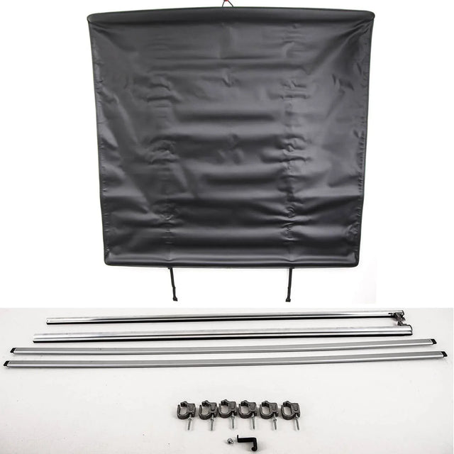 Fits Ford Ranger T6 T7 T8 Double Cab 2012- Soft Roll Up Tonneau Cover Black - image 2