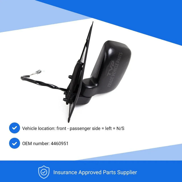 Fits Ford Transit Connect 2003-2006 Door Wing Mirror Manual Black Twin Glass Passenger Side - image 2