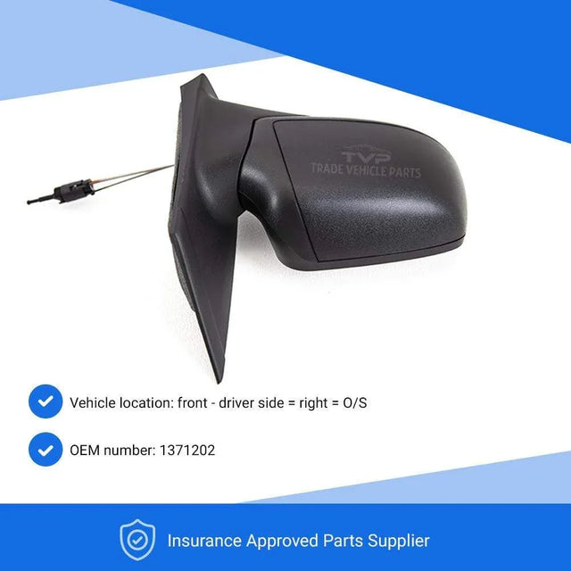 Fits Ford Focus 2005-2007 Door Wing Mirror Manual Textured Driver Side - image 2