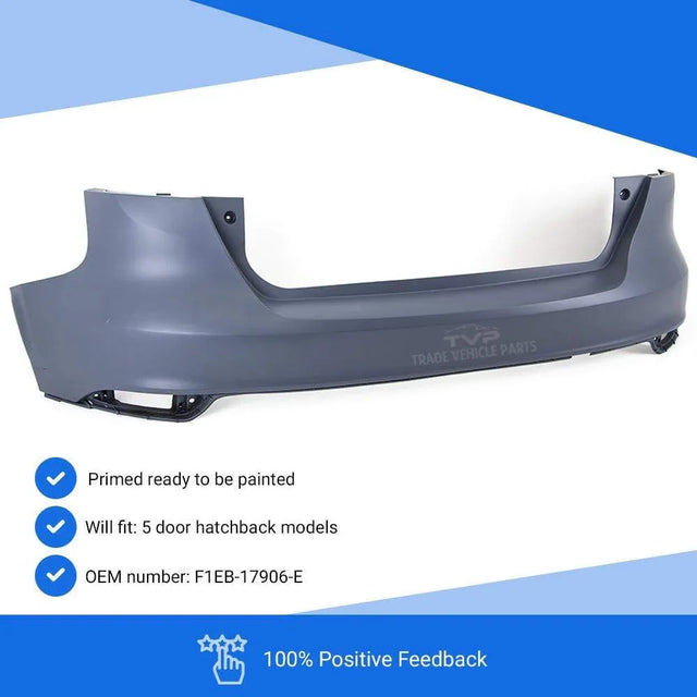 Fits Ford Focus 2014-2018 Rear Bumper Primed - image 2