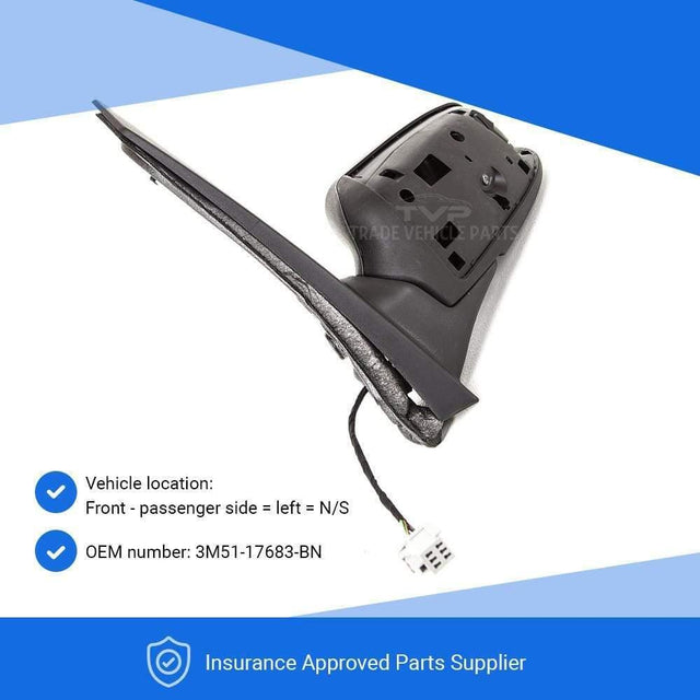 Fits Ford C-Max 2004-2007 Door Wing Mirror Electric Heated Primed Cover Passenger Side - image 2