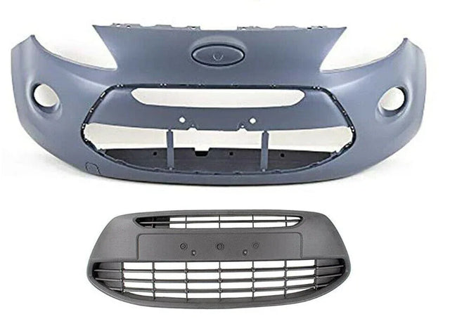 Fits Ford Ka 2009-2016 Front Bumper Kit Primed With Main Grille - image 2