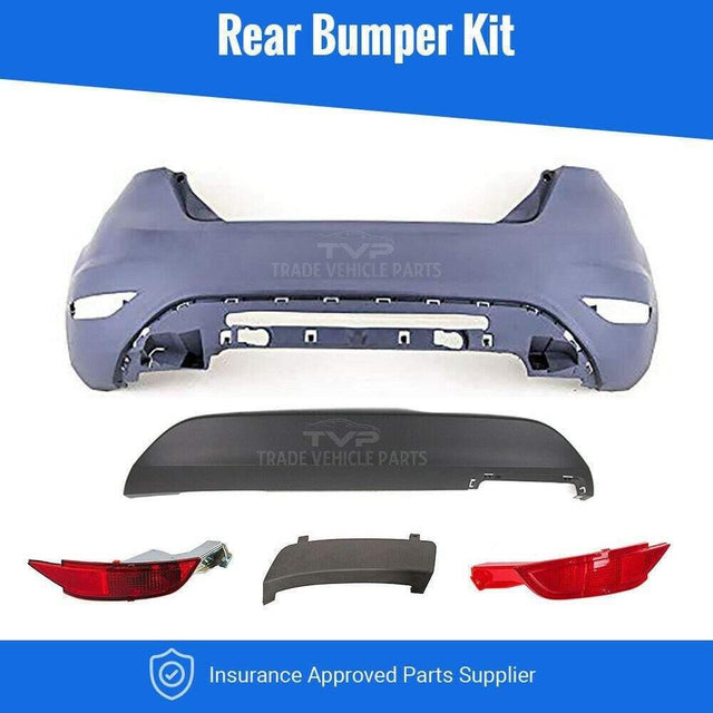 Fits Ford Fiesta Hatchback 2008-2017 Rear Bumper Kit Complete Primed Without Pdc Holes - image 2