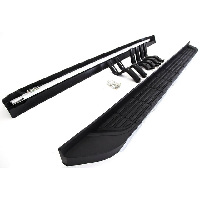 Fits Ford Ranger T6 2011-On Running Boards Side Steps Black & Silver - image 5