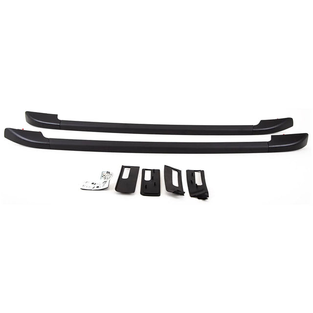 Fits Ford Ranger T6 T7 Double Cab 2012-2019 Roof Rails Rack Bars Pair Aluminium Black - image 2