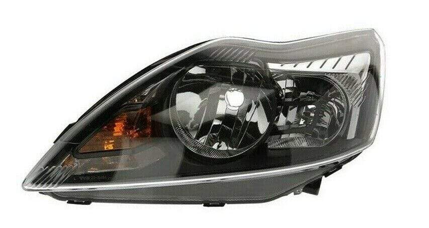 FD8026A Ford Focus Saloon 2008-2011 Headlight Headlamp W/Motor Black Chrome Left Side Lh