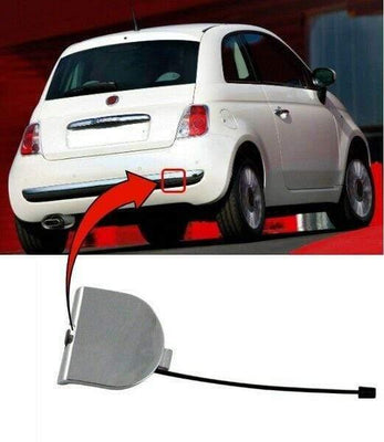 Fits Fiat 500 2008-08/2015 Rear Bumper Towing Eye Cover Full Chrome - tradevehicleparts.co.uk