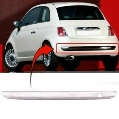 Fits Fiat 500 2007-2014 Rear Bumper Moulding All Chrome - tradevehicleparts.co.uk