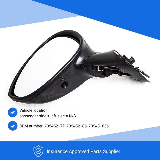 Fits Fiat 500 2007-2015 Door Wing Mirror Heated Electric Primed Passenger Side - image 3