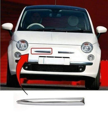 Fits Fiat 500 2008-2015 Front Bumper Upper Moulding Chrome Driver Side  - tradevehicleparts.co.uk