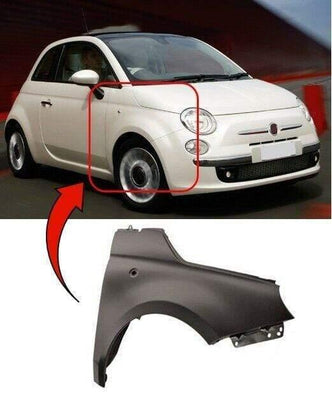 Fits Fiat 500 2008-2015 Front Wing Primed Driver Side - tradevehicleparts.co.uk