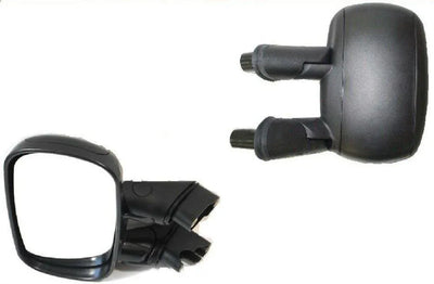 Fits Fiat Doblo 2001-2010 Door Wing Mirror Manual Black Passenger Side  - tradevehicleparts.co.uk