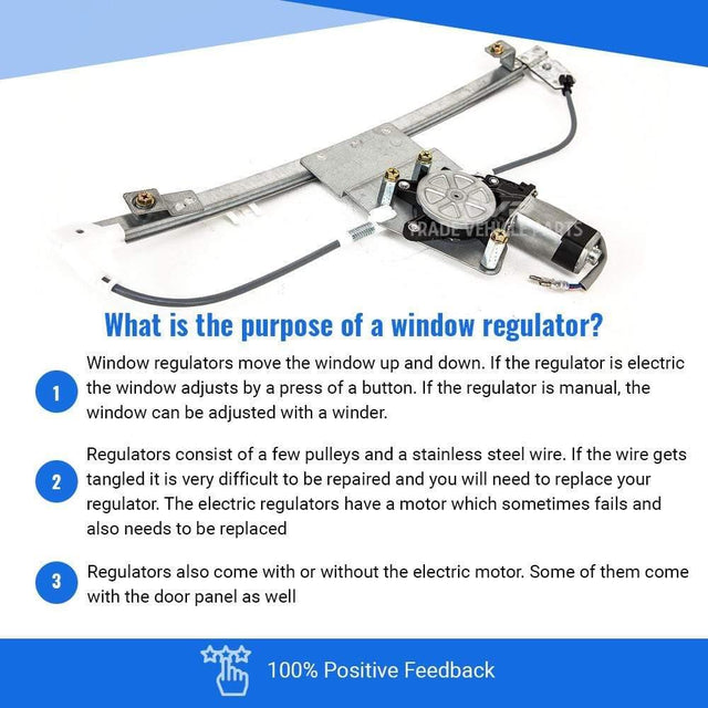 Fits Fiat Doblo 2006-2010 Front Window Regulator Electric W/Motor Driver Side - image 4