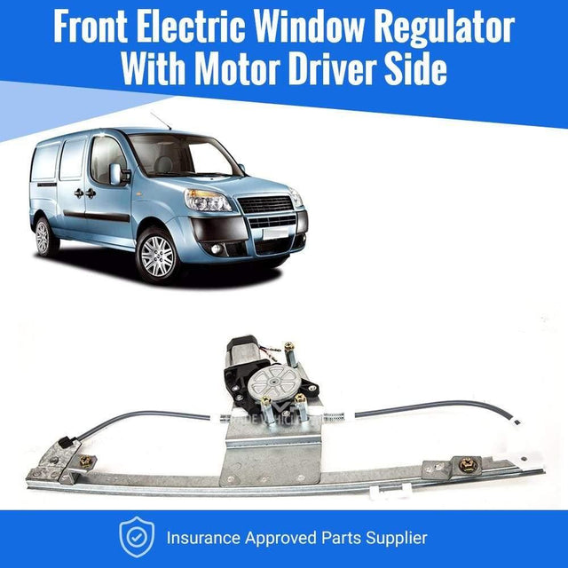 Fits Fiat Doblo 2006-2010 Front Window Regulator Electric W/Motor Driver Side - image 2