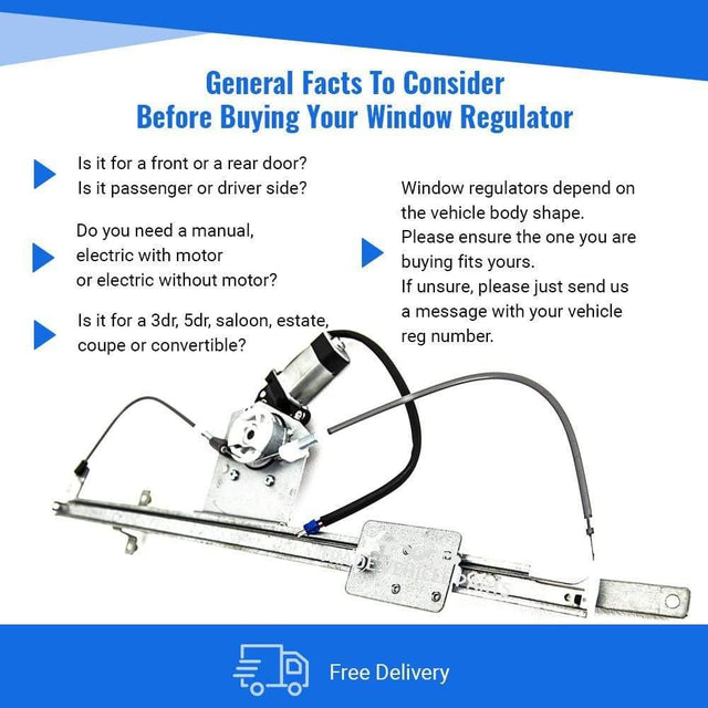 Fits Fiat Ducato 2002-2006 Front Window Regulator Electric W/Motor Driver Side - image 5