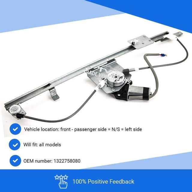 Fits Fiat Ducato 2002-2006 Front Window Regulator Electric W/Motor Passenger Side - image 2