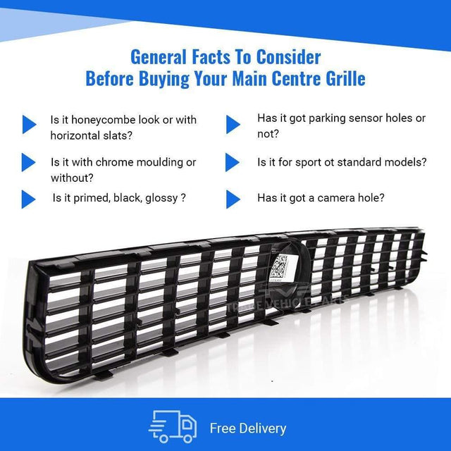 Fits Fiat Grande Punto 2005-2011 Front Top Radiator Grille Black Between Headlights - image 5