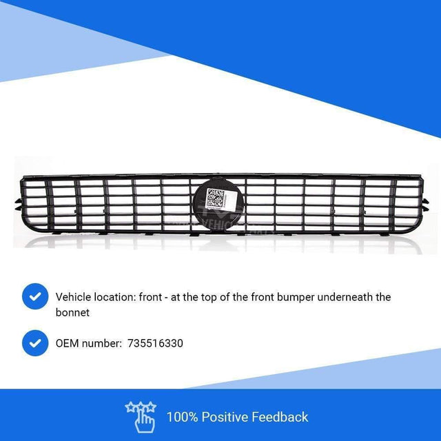 Fits Fiat Grande Punto 2005-2011 Front Top Radiator Grille Black Between Headlights - image 3