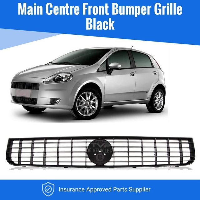 Fits Fiat Grande Punto 2005-2011 Front Top Radiator Grille Black Between Headlights - image 2