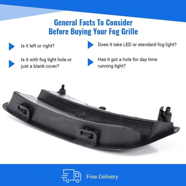 Fits Fiat Panda 2003-2012 Front Bumper Fog Grille Driver Side No Hole - image 5