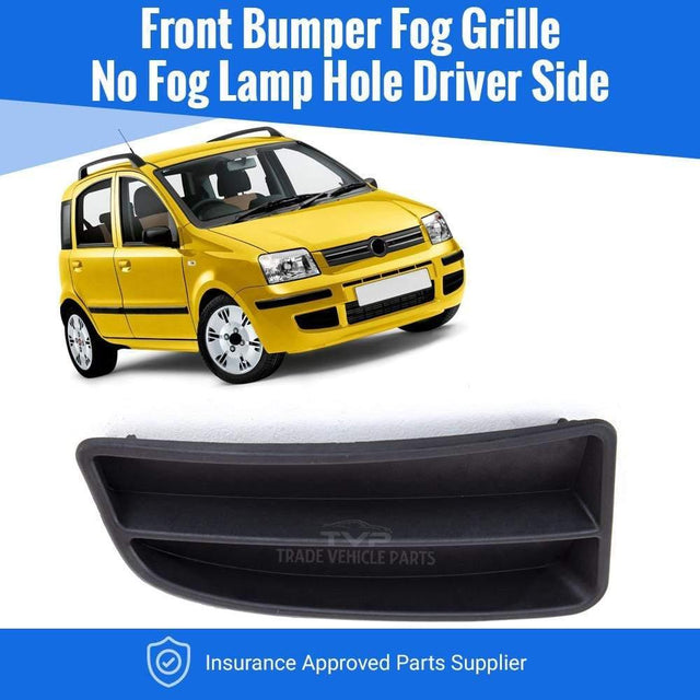 Fits Fiat Panda 2003-2012 Front Bumper Fog Grille Driver Side No Hole - image 2