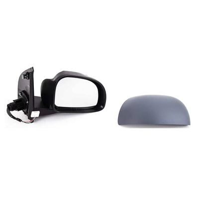 Fits Fiat Panda 2009-2011 Door Wing Mirror Electric Primed-Gray Driver Side - tradevehicleparts.co.uk