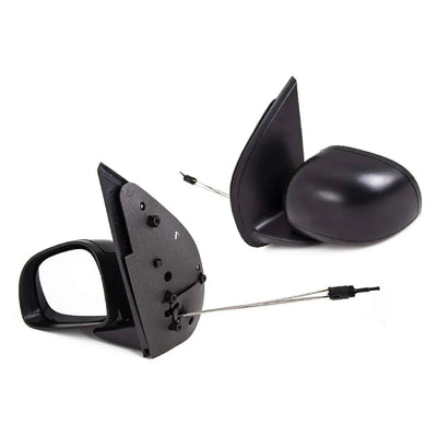 Fits Fiat Panda 2012- Door Wing Mirror Manual Black Passenger Side - tradevehicleparts.co.uk