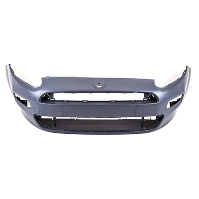 Fits Fiat Punto 2012- Onwards Front Bumper Primed No Pdc Or Washer Holes - tradevehicleparts.co.uk