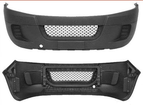 Fits Iveco Daily 2007-2012 Front Bumper Textured Black No Pdc Or Washer Holes