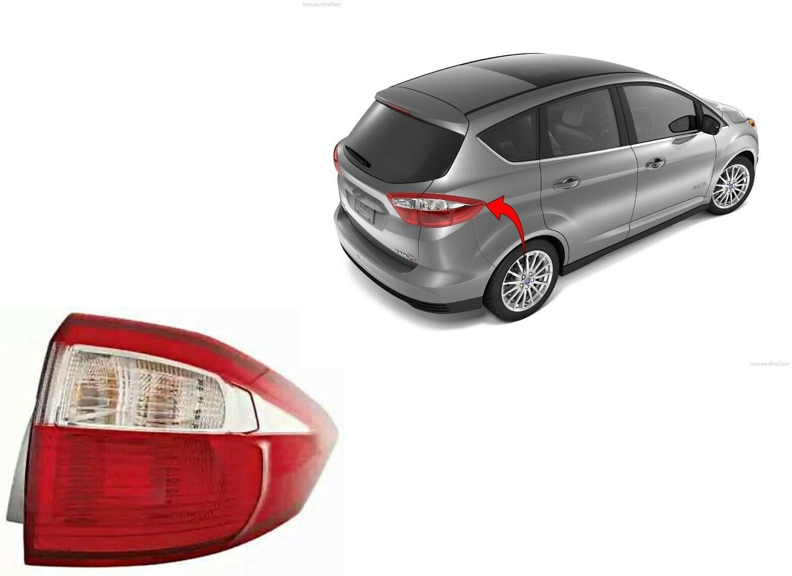 Ford C-Max 2010-2015 Rear Light Lamp Outer Section Driver Side