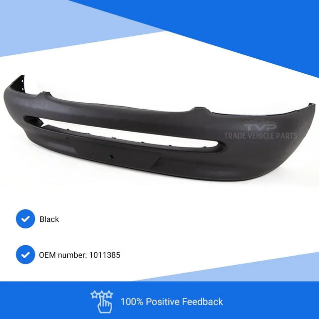 Fits Ford Escort 1995-2001 Front Bumper Black No Fog Holes No Pdc Holes - image 2