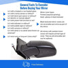 Fits Ford Fiesta 2005-2008 Door Wing Mirror Heated Electric Black Power Fold Passenger Side thumbnail