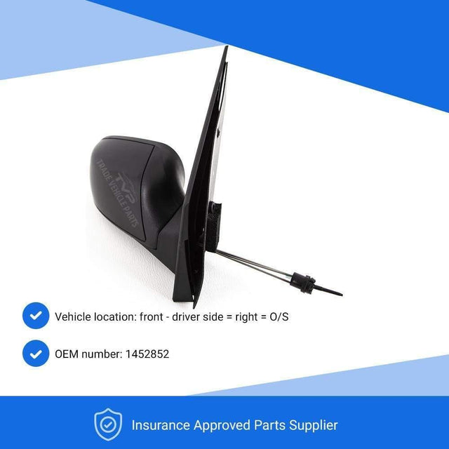 Fits Ford Fiesta 2005-2008 Door Wing Mirror Manual Black Paintable Driver Side - image 3