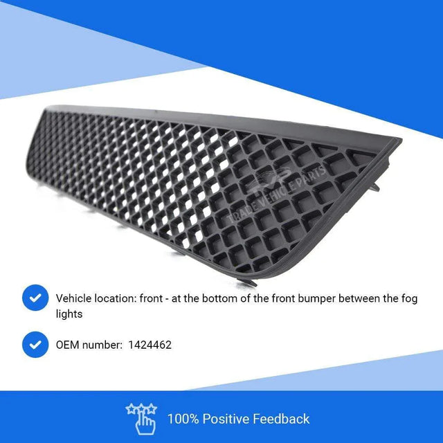 Fits Ford Fiesta 2006-2008 Front Lower Centre Bumper Grille Mat-Gray  - image 3