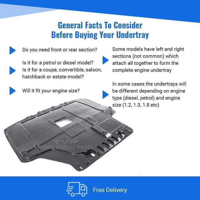 Fits Ford Fiesta 2008-2012 Engine Undertray Cover No Particulate Filter Diesel Models - image 5