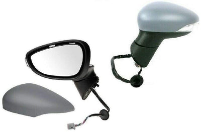 Fits Ford Fiesta 2013-2017 Door Wing Mirror Heated Electric Primed Left Power Fold 10 Pins - tradevehicleparts.co.uk